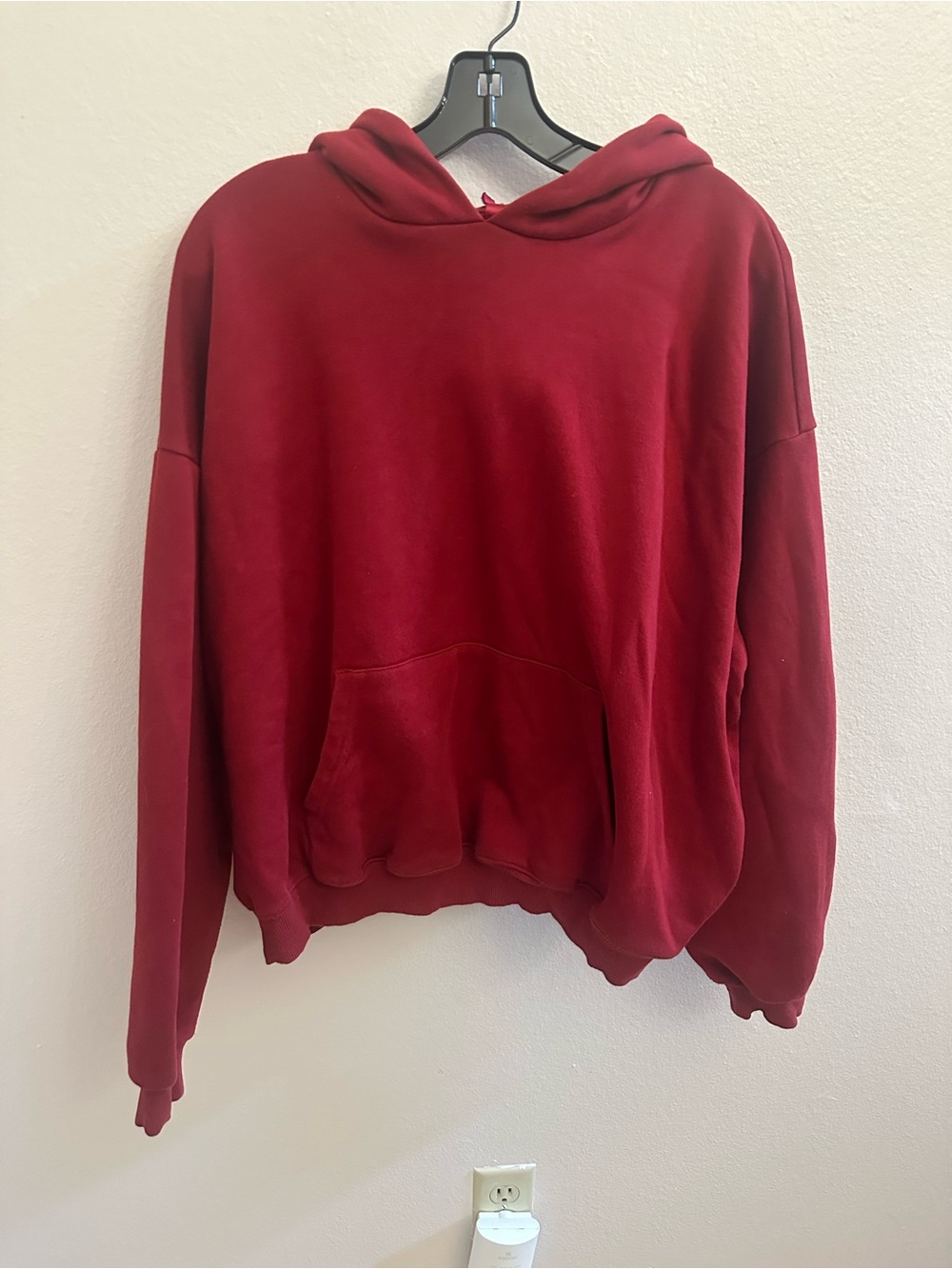 Skims XL Dark Red Hoodie Pullover